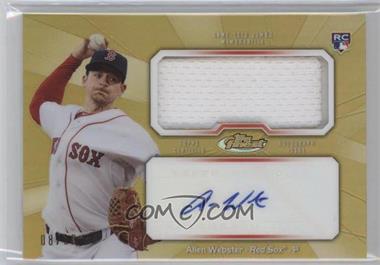 2013 Topps Finest - Autograph Jumbo Relic Rookie Refractor - Gold #AJR-AW - Allen Webster /50