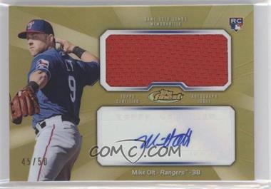 2013 Topps Finest - Autograph Jumbo Relic Rookie Refractor - Gold #AJR-MO2 - Mike Olt /50