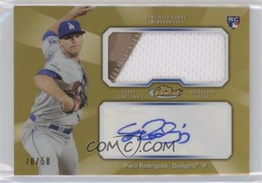 2013 Topps Finest - Autograph Jumbo Relic Rookie Refractor - Gold #AJR-PR - Paco Rodriguez /50