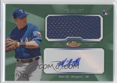 2013 Topps Finest - Autograph Jumbo Relic Rookie Refractor - Green #AJR-MO - Mike Olt /125