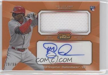 2013 Topps Finest - Autograph Jumbo Relic Rookie Refractor - Orange #AJR-DG - Didi Gregorius /99