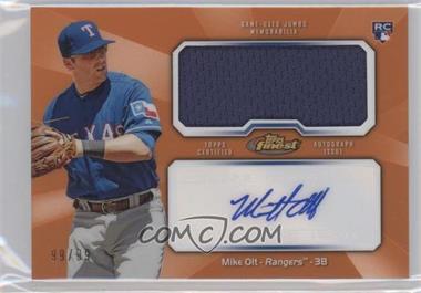 2013 Topps Finest - Autograph Jumbo Relic Rookie Refractor - Orange #AJR-MO - Mike Olt /99
