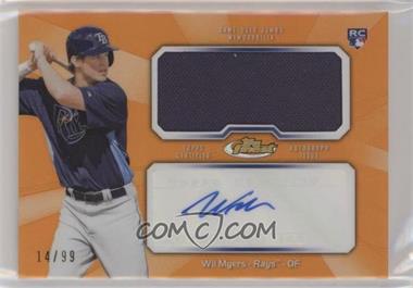 2013 Topps Finest - Autograph Jumbo Relic Rookie Refractor - Orange #AJR-WM - Wil Myers /99