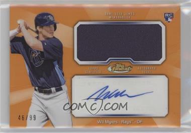 2013 Topps Finest - Autograph Jumbo Relic Rookie Refractor - Orange #AJR-WM - Wil Myers /99