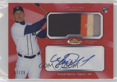 2013 Topps Finest - Autograph Jumbo Relic Rookie Refractor - Red #AJR-AG2 - Avisail Garcia /25