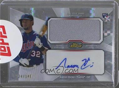 2013 Topps Finest - Autograph Jumbo Relic Rookie Refractor - X-Fractor #AJR-AHI - Aaron Hicks /149 [Uncirculated]