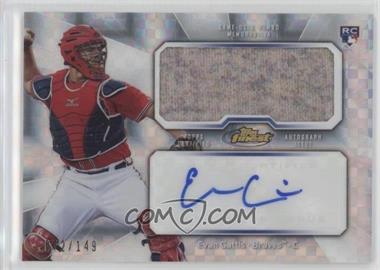 2013 Topps Finest - Autograph Jumbo Relic Rookie Refractor - X-Fractor #AJR-EG - Evan Gattis /149