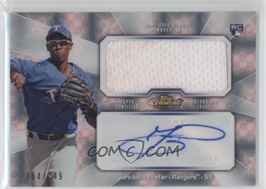 2013 Topps Finest - Autograph Jumbo Relic Rookie Refractor - X-Fractor #AJR-JP - Jurickson Profar /149