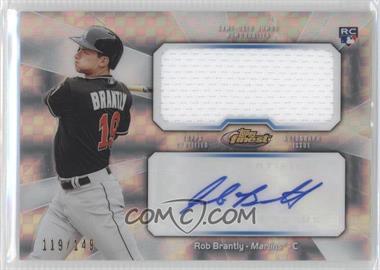 2013 Topps Finest - Autograph Jumbo Relic Rookie Refractor - X-Fractor #AJR-RB - Rob Brantly /149