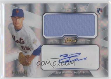 2013 Topps Finest - Autograph Jumbo Relic Rookie Refractor - X-Fractor #AJR-ZW - Zack Wheeler /149