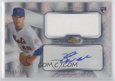 2013 Topps Finest - Autograph Jumbo Relic Rookie Refractor - X-Fractor #AJR-ZW - Zack Wheeler /149