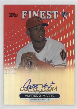 2013 Topps Finest - Autograph Rookie Refractor - Red #RA-AM - Alfredo Marte /25