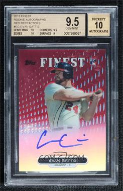 2013 Topps Finest - Autograph Rookie Refractor - Red #RA-EG - Evan Gattis /25 [BGS 9.5 GEM MINT]