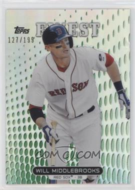 2013 Topps Finest - [Base] - Green Refractor #29 - Will Middlebrooks /199