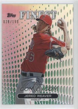 2013 Topps Finest - [Base] - Green Refractor #63 - Jered Weaver /199