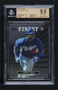 2013 Topps Finest - [Base] #91 - Yasiel Puig [BGS 9.5 GEM MINT]