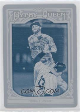 2013 Topps Gypsy Queen - [Base] - Printing Plate Cyan #275 - Dustin Pedroia /1