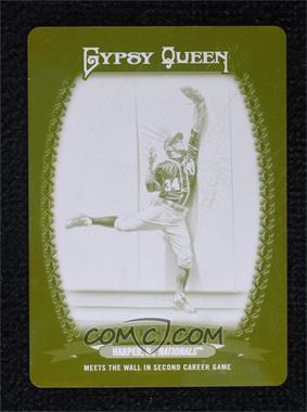 2013 Topps Gypsy Queen - Glove Stories - Printing Plate Yellow #GS-BH - Bryce Harper /1