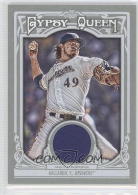 2013 Topps Gypsy Queen - Relics #GQR-YG - Yovani Gallardo