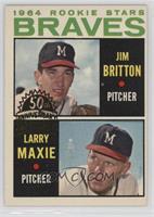 Rookie Stars - Larry Maxie, Jim Britton (50th Anniversary Logo on Left)