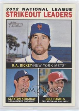 2013 Topps Heritage - [Base] - Venezuelan #5 - League Leaders - R.A. Dickey, Clayton Kershaw, Cole Hamels