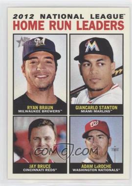 2013 Topps Heritage - [Base] - Venezuelan #9 - League Leaders - Ryan Braun, Giancarlo Stanton, Jay Bruce, Adam LaRoche