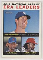League Leaders - Clayton Kershaw, R.A. Dickey, Johnny Cueto [EX to NM]