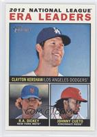 League Leaders - Clayton Kershaw, R.A. Dickey, Johnny Cueto