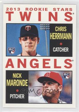 2013 Topps Heritage - [Base] #116 - Rookie Stars - Chris Herrmann, Nick Maronde