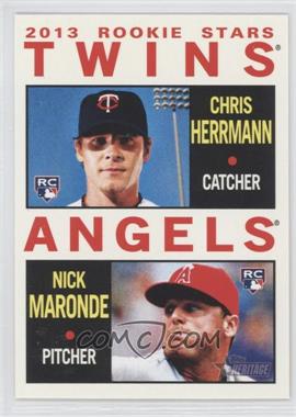 2013 Topps Heritage - [Base] #116 - Rookie Stars - Chris Herrmann, Nick Maronde