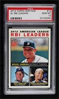 League Leaders - Miguel Cabrera, Josh Hamilton, Edwin Encarnacion [PSA 10&…