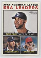 League Leaders - David Price, Justin Verlander, Jered Weaver