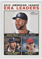 League Leaders - David Price, Justin Verlander, Jered Weaver