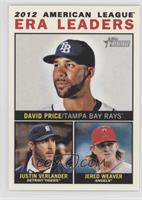 League Leaders - David Price, Justin Verlander, Jered Weaver