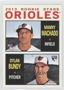 2013 Topps Heritage - [Base] #201 - Rookie Stars - Manny Machado, Dylan Bundy