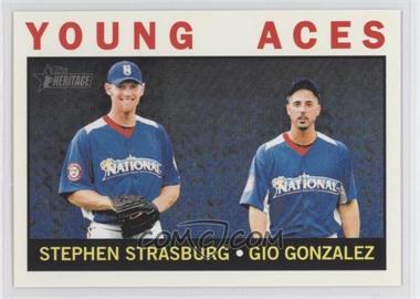 2013 Topps Heritage - [Base] #219 - Young Aces (Stephen Strasburg, Gio Gonzalez)