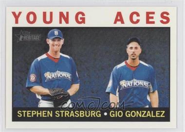 2013 Topps Heritage - [Base] #219 - Young Aces (Stephen Strasburg, Gio Gonzalez)