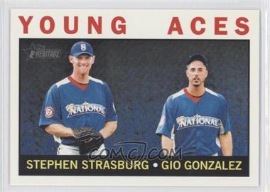 2013 Topps Heritage - [Base] #219 - Young Aces (Stephen Strasburg, Gio Gonzalez)