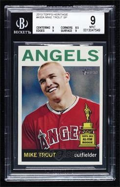 2013 Topps Heritage - [Base] #430.1 - High Number SP - Mike Trout [BGS 9 MINT]