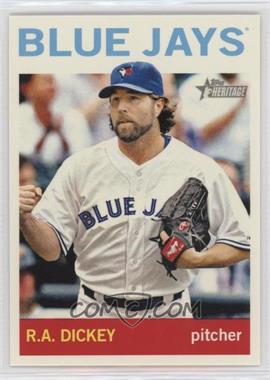 2013 Topps Heritage - [Base] #464.2 - Action Variation - R.A. Dickey (Blue Jays on Jersey)