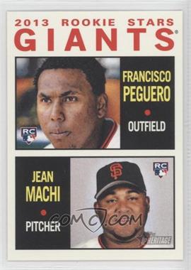 2013 Topps Heritage - [Base] #47 - Rookie Stars - Francisco Peguero, Jean Machi