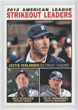 2013 Topps Heritage - [Base] #6 - League Leaders - Justin Verlander, Max Scherzer, Felix Hernandez