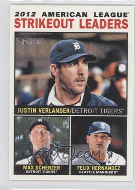 2013 Topps Heritage - [Base] #6 - League Leaders - Justin Verlander, Max Scherzer, Felix Hernandez