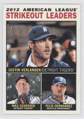 2013 Topps Heritage - [Base] #6 - League Leaders - Justin Verlander, Max Scherzer, Felix Hernandez