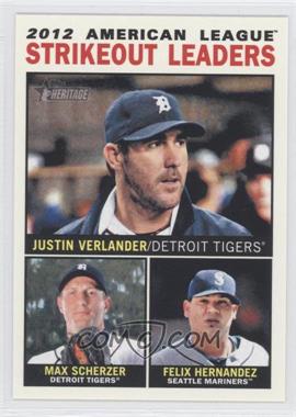 2013 Topps Heritage - [Base] #6 - League Leaders - Justin Verlander, Max Scherzer, Felix Hernandez