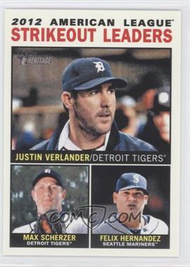 2013 Topps Heritage - [Base] #6 - League Leaders - Justin Verlander, Max Scherzer, Felix Hernandez