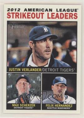 2013 Topps Heritage - [Base] #6 - League Leaders - Justin Verlander, Max Scherzer, Felix Hernandez