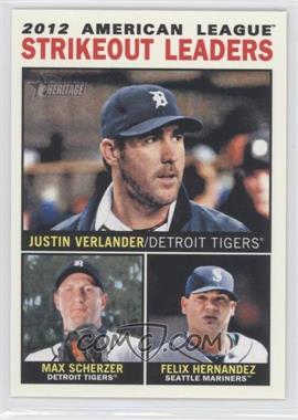 2013 Topps Heritage - [Base] #6 - League Leaders - Justin Verlander, Max Scherzer, Felix Hernandez