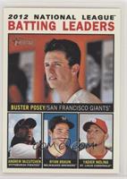 League Leaders - Buster Posey, Andrew McCutchen, Ryan Braun, Yadier Molina [EX&…