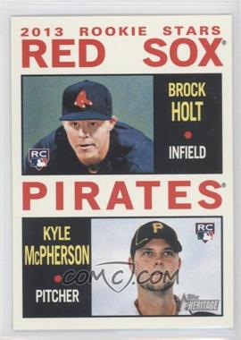 2013 Topps Heritage - [Base] #74 - Rookie Stars - Brock Holt, Kyle McPherson